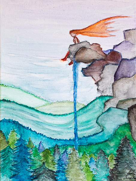 Painting Blood in the Water by Negar T